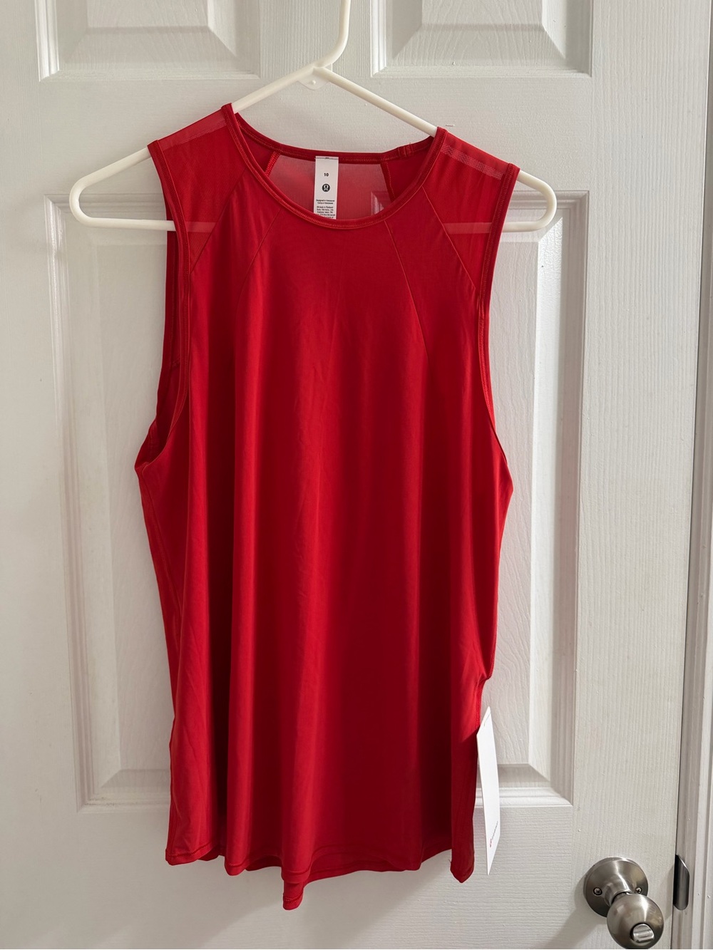 lululemon athletica Women's Red Sculpt Sleeveless Run Tank 10